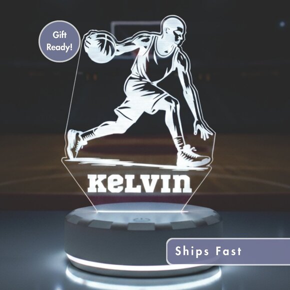 Custom Basketball Night Light – LED Lamp for Athletes - Picture 1 of 8